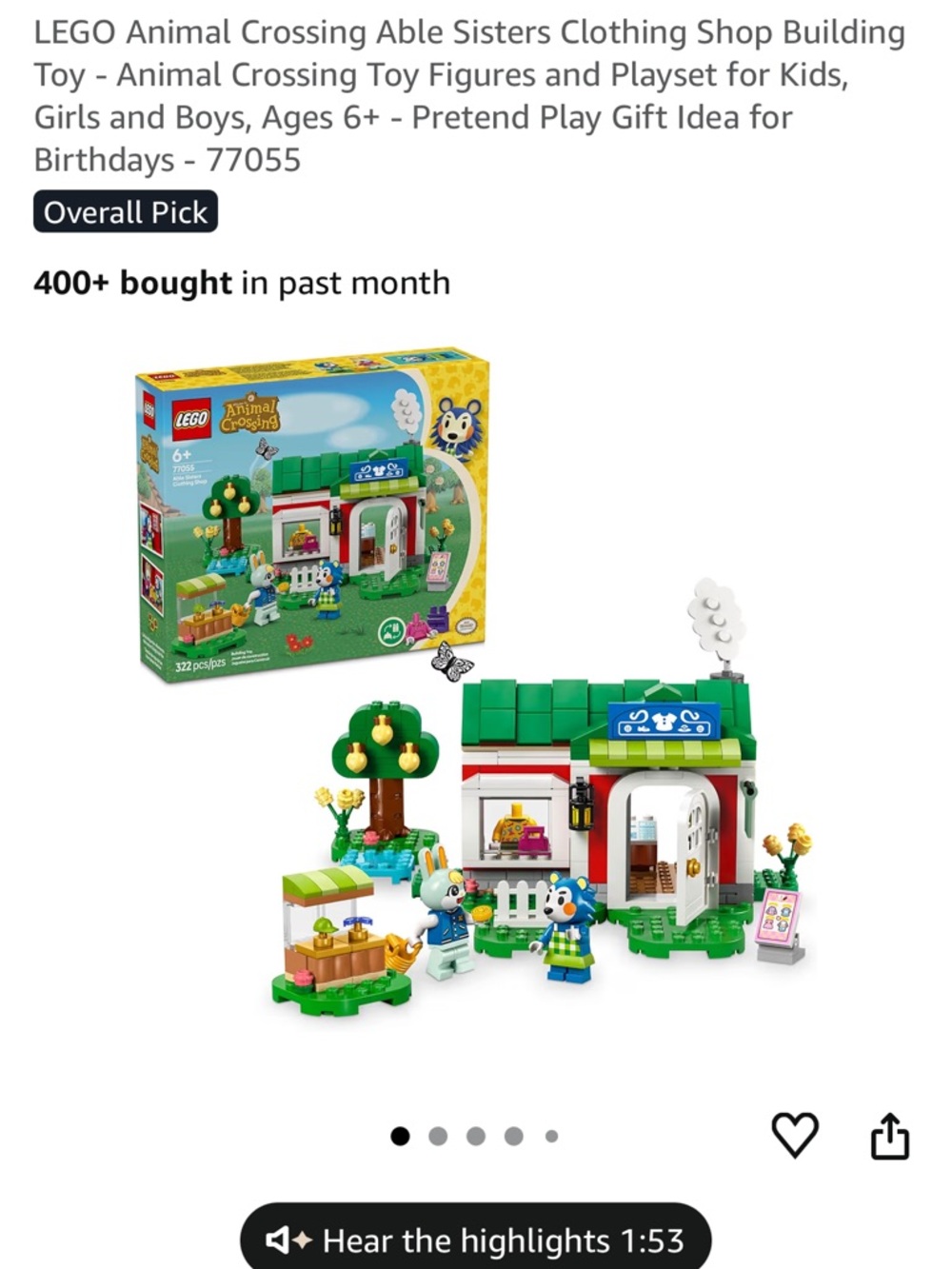 Lego Animal Crossing Able Sisters Clothing Shop 77055